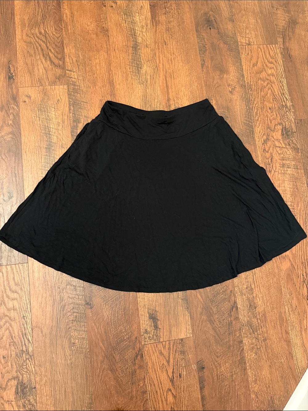 New York & Company Black Circle Skirt with Wide Waistband